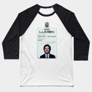 Severance series lumon industries MARK SCOUT Badge fan works graphic design by ironpalette Baseball T-Shirt